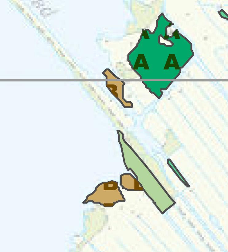 In afbeelding 4.2a en b is ingezoomd op de directe omgeving van het Meijepad. In afbeelding 4.2a zijn de (per kaartvlak) dominante habitattypen weergegeven in afb. 4.2b de subdominante.