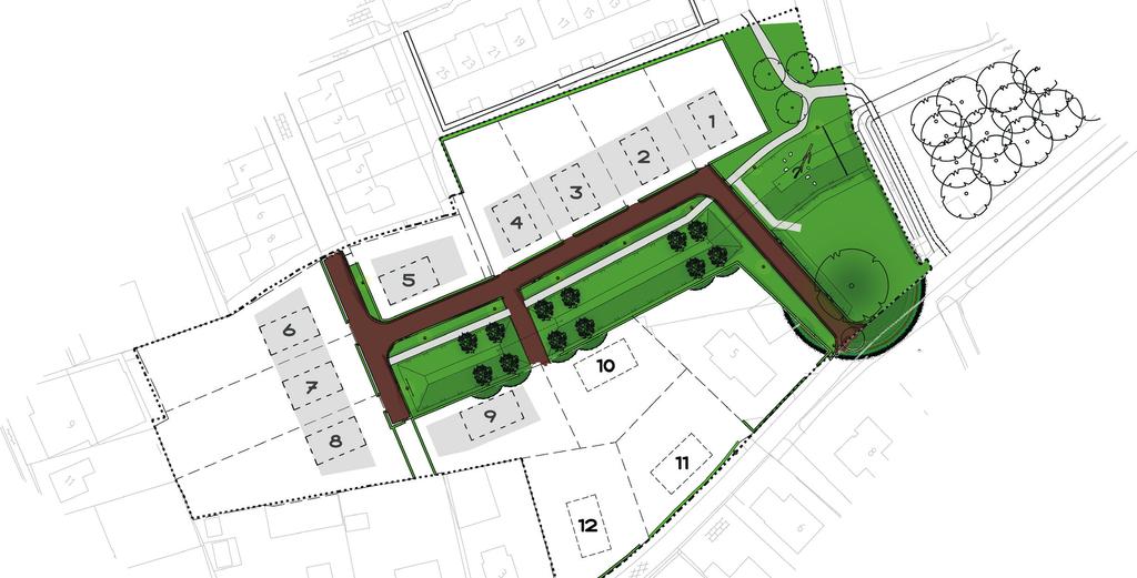 jouw droomhuis op een droomlocatie Er zijn negen hoogwaardige kavels beschikbaar in de prachtige, groene omgeving. Maak een keuze voor jouw ideale locatie en afmeting.