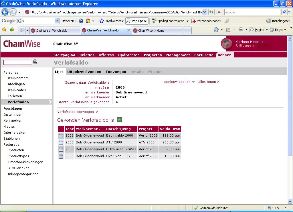 2.1.8 Project bijzonder verlof: tandarts/dokter /ziekenhuis Voor het aanmaken van deze projecten (mits u deze wenst aan te maken) doorloopt u dezelfde stappen als die van paragraaf 2.1.1. 2.1.9 Tarieven aanpassen t.