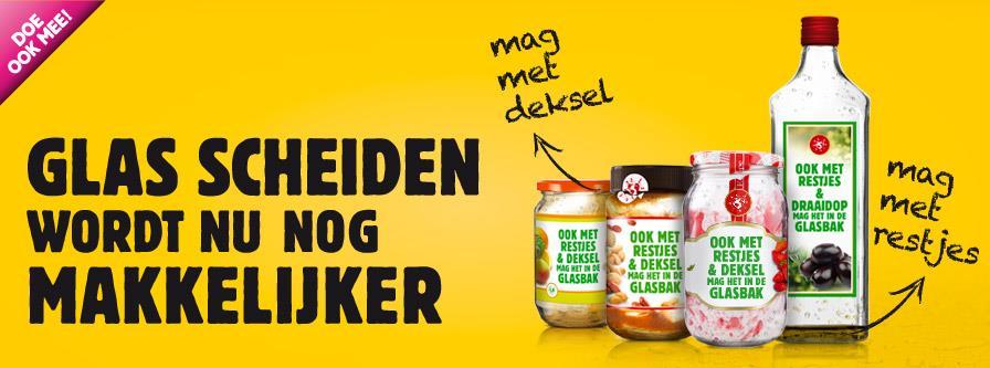 9 Blokkade wegnemen: Nedvang-campagne glas inleveren met deksel en restjes Burgers bekend met campagne: DEKSEL IN GLASBAK 0-meting 1-meting