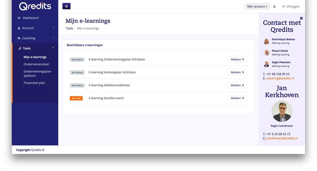 10 Volg de e-learning Qredits-coach We hebben een informatieve e-learning ontwikkeld, speciaal voor jou als coach. Om je te helpen bij het coachen.