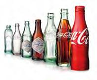 De Coca-Cola fles Het meest tot de verbeelding sprekende symbool van Coca- Cola, is naast het logo, het flesje. De vorm is doorheen de jaren maar weinig veranderd.