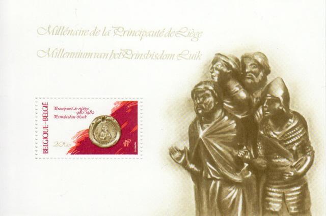 Notger 1990 - Millenium van het Prinsbisdom Luik: (980-): blok 56 Uitgiftedatum: 13/09/ folder