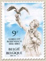 1993-100e Verjaardag van het overlijden van dichter Albrecht Rodenbach: (1856-1880). Uitgiftedatum: 11/10/ folder Nr.
