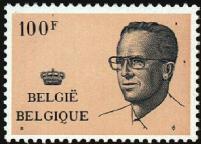 Nieuwe beeltenis van Koning Boudewijn "met bril". Groot formaat. Uitgiftedatum: 5/11/1981 folder Nr.