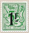 2050 - Cijfer op heraldieke leeuw. Type van Nr. 1839. Zegel 5F (Nr. 1960 met overdruk 1F) Uitgiftedatum: 3/05/1982 folder Nr.