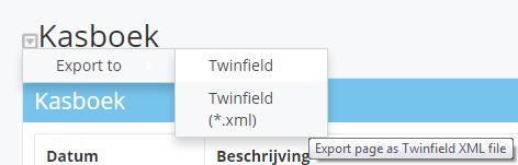 Dit bestand kunt u in Twinfield bij Bestandsbeheer vervolgens uploaden en importeren als XML. 7.3 