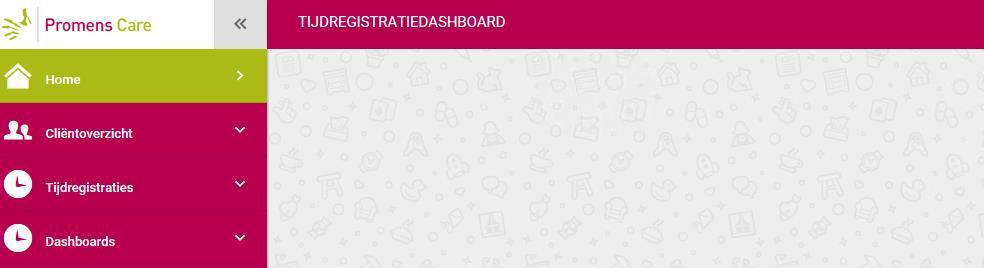 6. Tijdregistratie Dashboard Waar vind u deze functionaliteit? Onder de knop Dasboard vind u de nieuwe functionaliteit in het urenportaal.