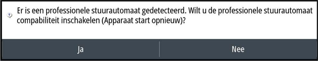 Gebruik van de NSS evo3 in een AP24/AP28-systeem Overdracht van besturing Als uw NSS evo3 is aangesloten op een stuurautomaat met een AP24- of AP28- besturingssysteem, kan slechts één bedieningsunit