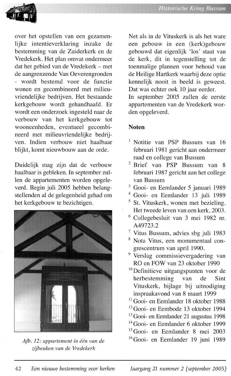 over het opstellen van een gezamenlijke intentieverklaring inzake de bestemming van de Zuiderkerk en de Vredekerk.