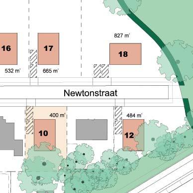 11 fase 3 kavelpaspoort 10 K 10 kaveloppervlakte: 400 m2 toegestane goothoogte: maximaal 7m toegestane bouwhoogte: maximaal 11m Kavel 10 is een tussenperceel aan de zuidzijde van de Newtonstraat.