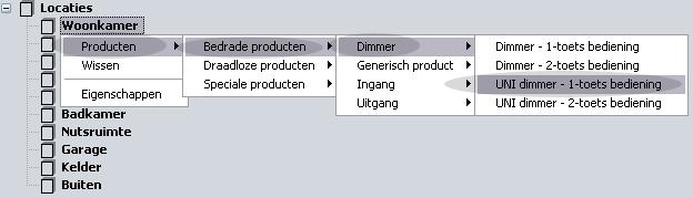 - We kunnen desgewenst de eigenschappen van de dimmer aan onze wensen aanpassen door de knop Geavanceerd aan te klikken.