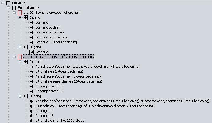 functieblokken 1.1.03. en 1.2.01.a.. die we zullen gebruiken.