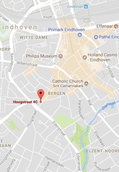 Centrum Eindhoven Dommel & Stadhuis Ligging: Hoogstraat 4C is gelegen aan de rand van het gezellige uitgaansgebied De Bergen in het centrum van