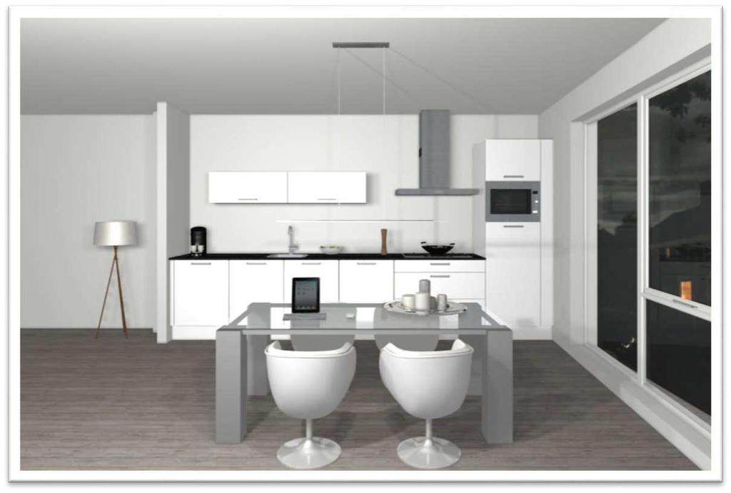 U ziet hier de voorbeeldkeuken welke is ontworpen voor project a/d Heuvel. Een rechte keuken van alle gemakken voorzien. Deze keuken is uitgevoerd in de kleur hoogglans wit.