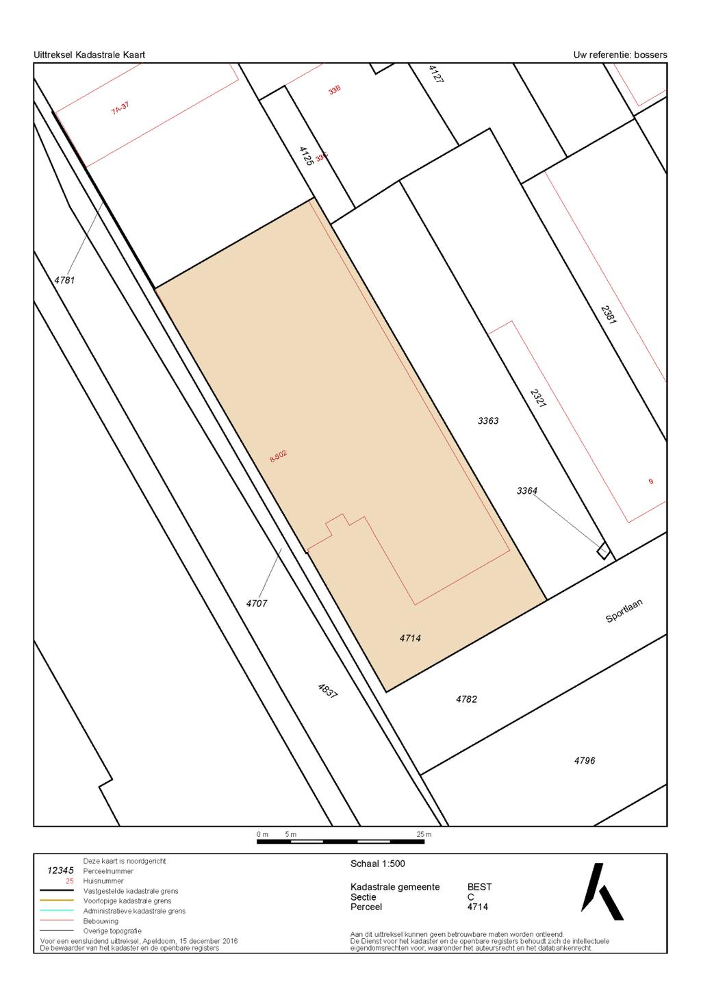 Kadastrale gegevens Gemeente : Best