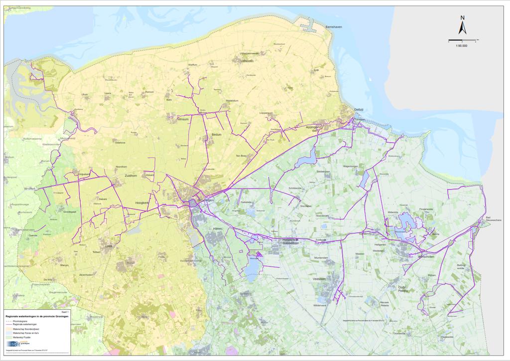 Regionale waterkeringen in de provincie Groningen Kaart 1 [Aan de