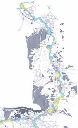 Het karakter van het meanderende traject van de IJssel tussen Dieren en Deventer kan versterkt worden door het patroon van oude meanders te herstellen.