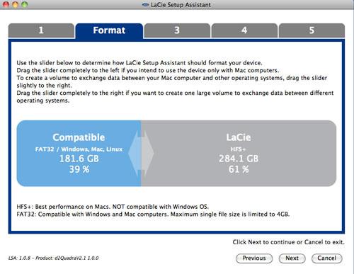 Als u geen volume Compatible (Compatibel) wenst, plaatst u de schuifregelaar helemaal links.