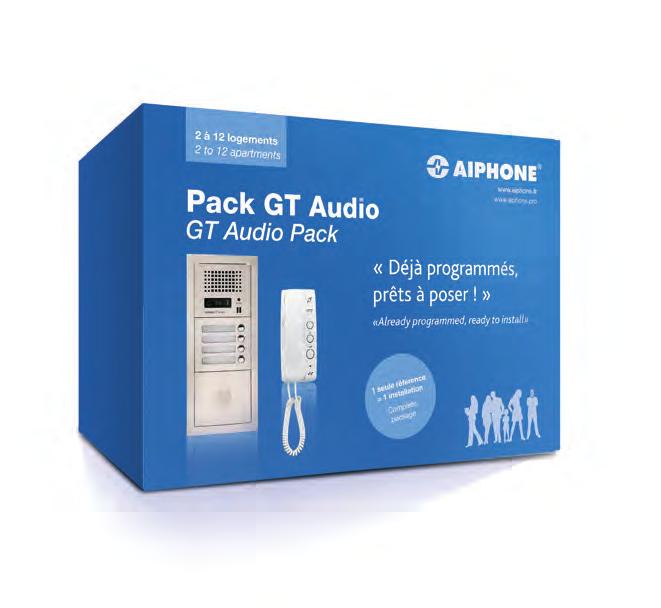 GT Packs Vooraf geprogrammeerde audio- en videopacks Van 2 tot 12 appartementen, meteen klaar voor installatie.