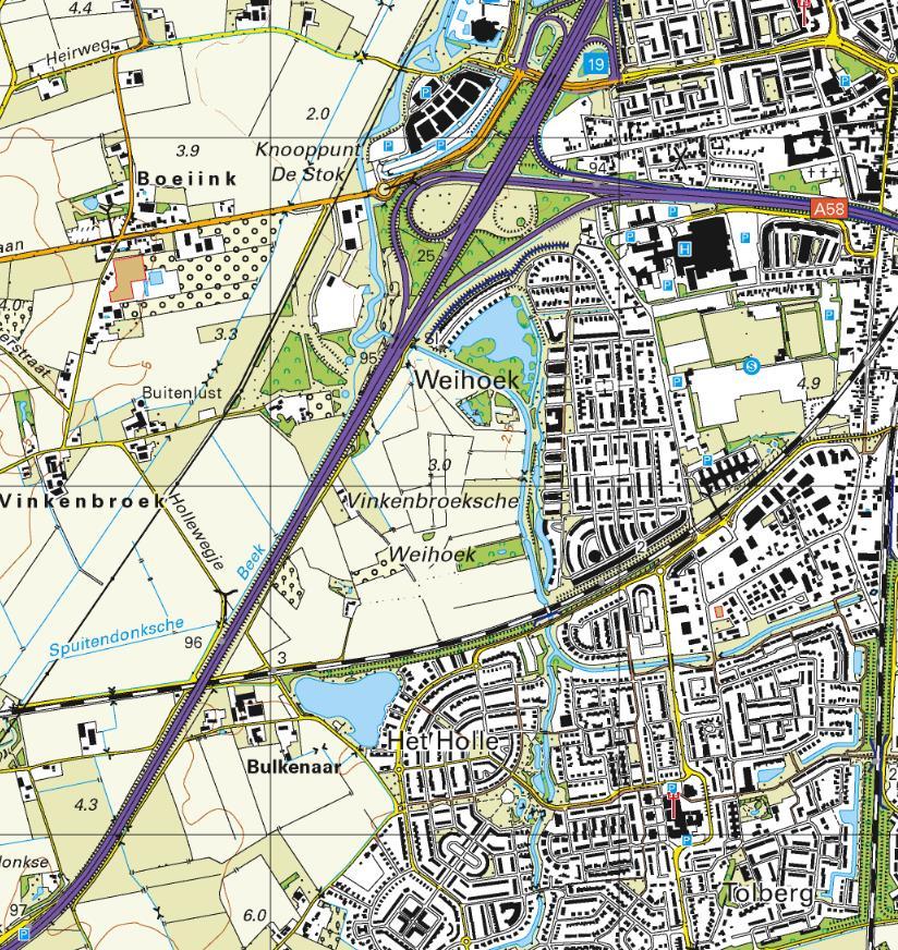 Situering De 5 woon-/werkkavels zijn gelegen op het kleinschalige bedrijventerrein Vijfhuizenberg, ten zuidwesten van het centrum van Roosendaal,
