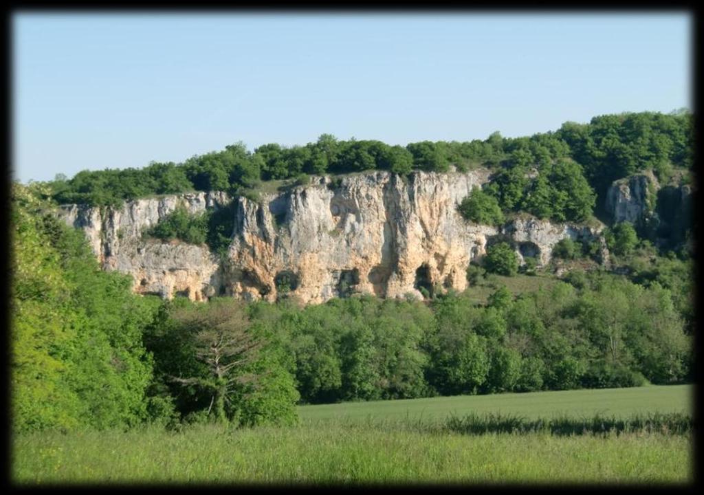 De grotten van Saint-Moré bevinden zich in deze rotsen.