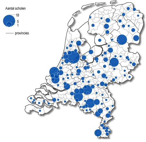 Kaart B1.2 Vignet Gezonde School primair onderwijs per 1 augustus 2017 Bron: GGD GHOR Nederland, bewerking RIVM, www.