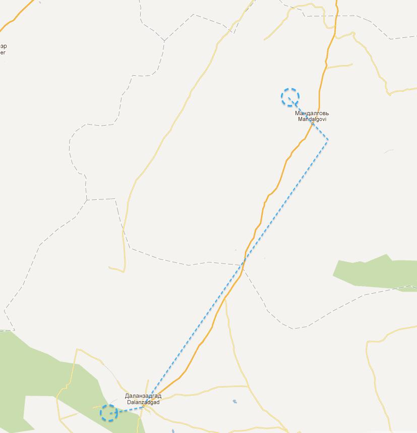 Van dag tot dag Dag 4, Bayanbulag - Dalanzadgad Je verlaat het Ger-kamp en zoekt met behulp van coördinaten de weg naar Mandelgovi.