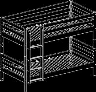 FLEXA Classic bedden Stapelbedden Classic stapelbed met rechte ladder.