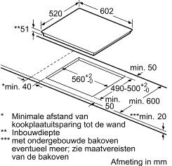 kader: inox rand - facet Inbouwafmetingen (HxBxD) in mm: 51 x