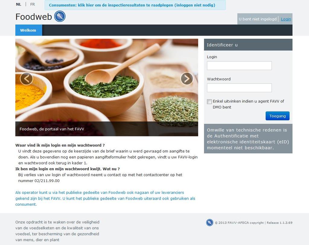 Ontwikkeling van een interactieve portaal: Foodweb Beveiligde toegang voor bedrijven