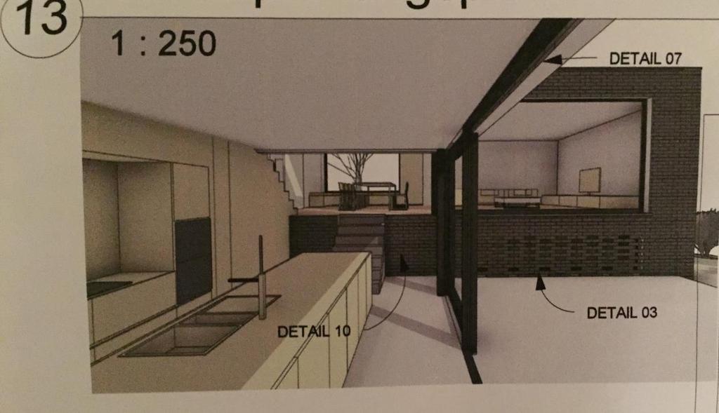 3D tekening van de binnenkant van het huis. Hier zien we duidelijk de ramen die geïsoleerd moeten worden.
