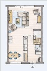 Maak per verdieping je keuze uit de indelingen Begane grond Samenzijn 1 (tekening V-441) - voldoende ruimte voor iedereen - tuingerichte woonkamer - koken en eten aan de voorzijde van de woning bij