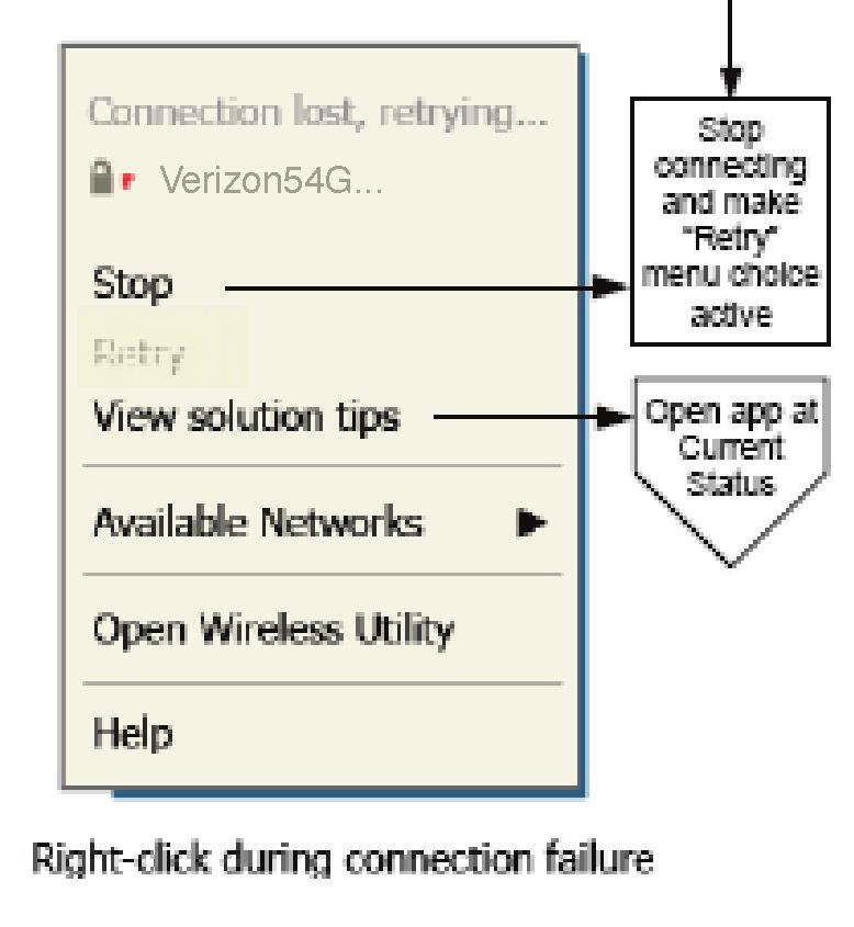 De Wireless Network Utility van Belkin gebruiken Fout in verbinding Tijdens de pogingen om een nieuwe verbinding te maken krijgt u andere opties te zien.