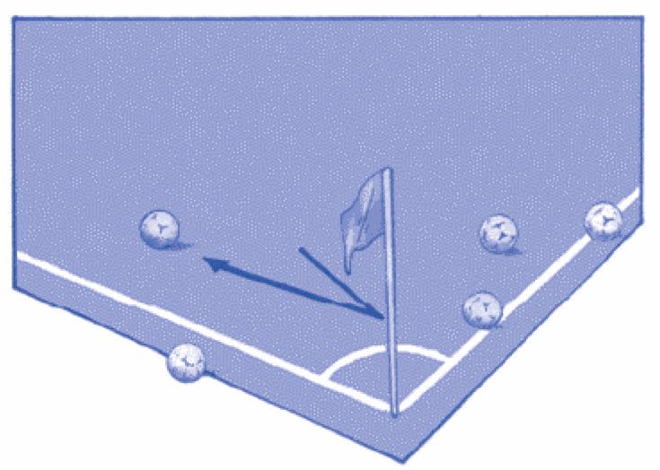 REGEL 9 DE BAL IN EN UIT HET SPEL De bal uit het spel De bal in het spel De bal is uit het spel wanneer: hij geheel en al over de doellijn of zijlijn is gegaan, hetzij over de grond, hetzij door de