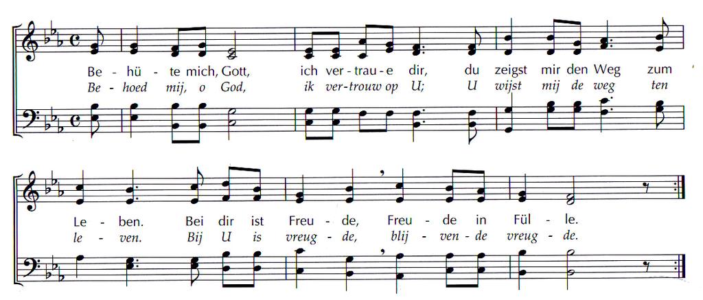 Lied 80: Behüte mich Gott Lezing van Psalm 13 Voor de koorleider. Een psalm van David.