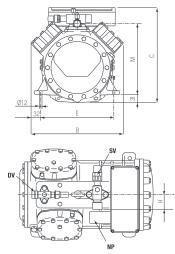 tel. : +32(0)3 644 26 44 SEMI-HERMETISCHE COMPRESSOREN COMPRESSEURS SEMI-HERMETIQUES F SERIES COMPRESSOREN - COMPRESSEURS SERIE F I nom.