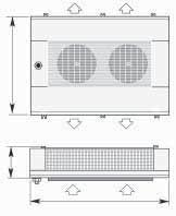 DUBBELUITBLAZENDE VERDAMPERS EVAPORATEURS DOUBLE FLUX D AIR tel. : +32(0)3 644 26 44 De types SMDS zijn voorzien van 6-polige ventilatoren voor lagere luchtsnelheden.