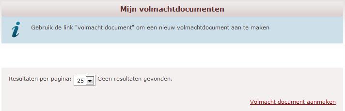 Klik op Volmachtdocument aanmaken Geef een titel in voor het