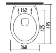 OPHANG WC WC SUSPENDU TP320.000 CREAVIT OPHANG WC MET RVS SPROEIER (TAHARET) WC SUSPENDU CREAVIT AVEC INOX HYGIÈNE (TAHARET) TP320.