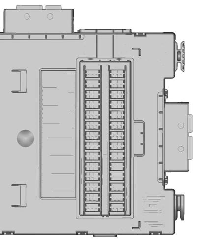 Zekeringen Centrale zekeringenkast E75527 Zekering Ampère Kleur Beveiligde circuits F1 5 geelbruin Regensensor F2 10 rood Voeding SRS (airbag) F3 5 geelbruin Gierhoeksensor (ESP),