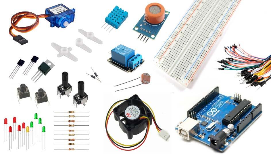 12 Basisset en aanvullingsset Basisset opmerkingen Een 12V ventilator werkt ook op 9 volt. De ventilator heeft twee draden: rood (plus) en zwart (min). Een eventuele derde (gele) draad mag je negeren.