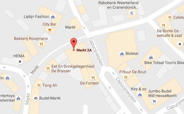 Object : Oppervlakte : Het te huur aangeboden object betreft een in het centrum van Budel gesitueerde winkelruimte met als adres Markt 2a te Budel.
