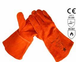 Lederen handschoenen HANDSCHOEN WINTER EN LAS BRUIN 35 CM Lashandschoen, 5-vingerig, zonder buitenliggende naden, gevoerd aan binnenzijde, rug uit één stuk gesneden.