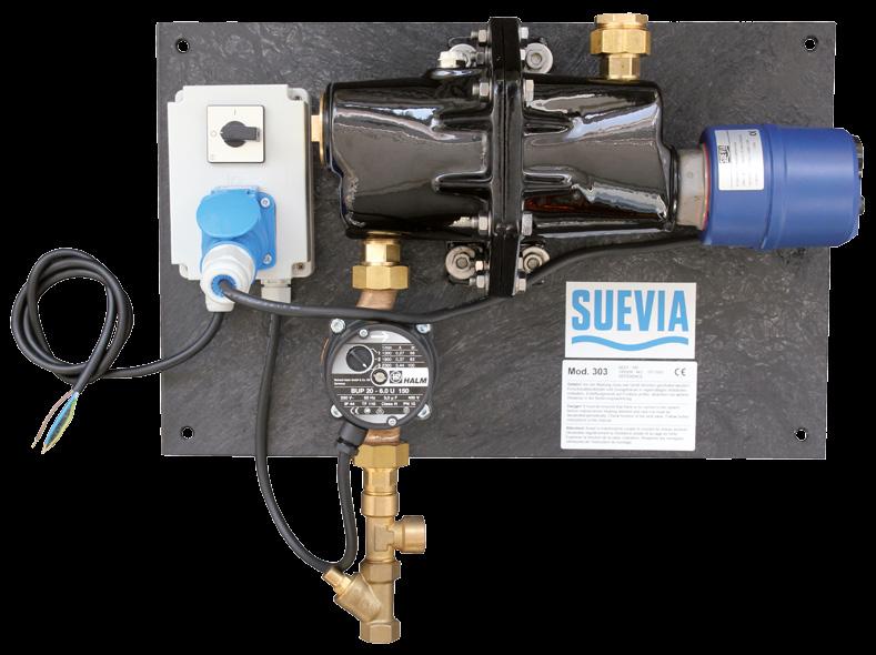 3.5 Suevia rondpompunit met verwarming Suevia rondpompunit 3000 Watt, model 303 Rondpompsysteem voor alle koude stallen met drinkbakjes. Het water wordt verwarmd en rondgepompt.