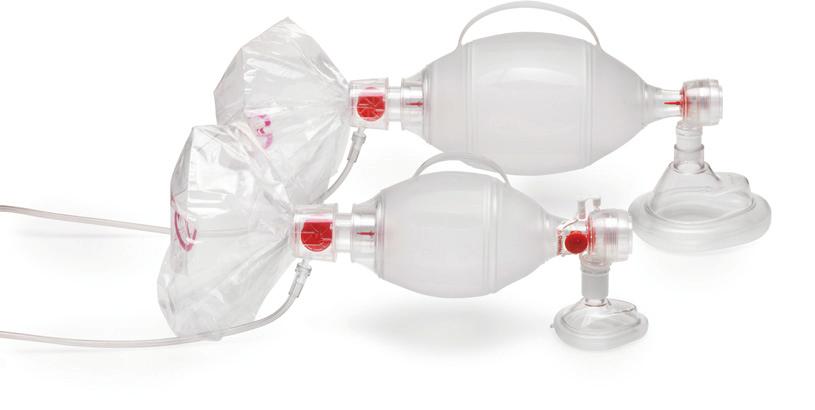 Ovale Silicone beademingsballonnen Ontworpen voor de manuele beademing van volwassenen, kinderen en pasgeboren baby s.