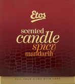Love your home Etos Scented Candle Spicy Mandarin Luxe geurkaars met een delicaat en verwarmend parfum van mandarijn, vanille en kaneel.