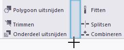 Een scheidingsteken toevoegen U kunt verticale en horizontale scheidingstekens toevoegen om commandoknoppen in kleinere groepen op het lint te verdelen. 1.