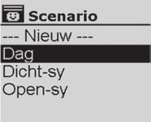 Commando s toekennen aan de individuele RTS ontvangers In dit voorbeeld: - in het scenario Dag. - de RTS ontvanger Screen - een MY commando toekennen.