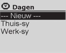 Gebruik C-toets om de gewenste groep binnen de matrix te selecteren Druk diverse malen op C om naar het hoofdscherm te gaan Dagprogrammering Dagprogrammering houdt in: - aanmaken van een dag